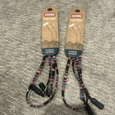 2 Chums Baja Urban Retainer Anteojos Cuello Envoltura Talla Única Se Adapta a la mayoría de los Monturas Nuevo Foto 1 de 4