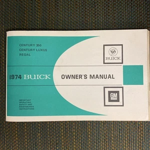 1974 Buick Century Regal Owners Manual User Guide Reference Operator Book Fuses - Foto 1 di 1