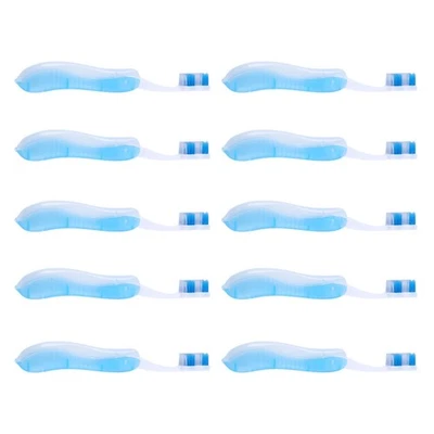  10 pezzi di setole per spazzolino da viaggio pieghevoli portatili per viaggi in - Immagine 1 di 4