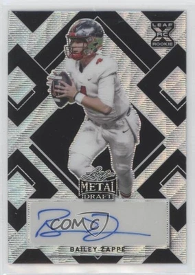 2022 Leaf Metal Draft Black Wave /10 Bailey Zappe #BA-BZ1 Rookie Auto RC - Image 1 of 2
