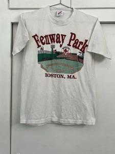 Vintage Jerzees Boston Red Sox Fenway Park Boston MA Single Stitch T-shirt Med - Picture 1 of 5