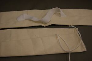 Traditional Longbow bag, white with tie end and handle