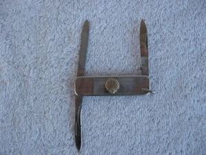 Latama Pocket Key Fob Knife/Nail file/Scissors-Shell Oil Logo-Nice Used Cond. - Picture 1 of 4