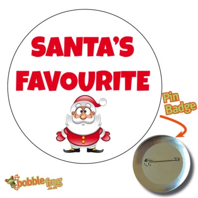 LARGE 75mm CHRISTMAS SANTA BADGE - RUDE FUNNY NOVELTY  JOKE - BIG BADGES 528 - Image 1 of 3