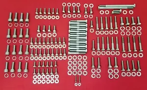 SBF FORD ENGINE BOLTS KIT 351W 351 WINDSOR TPI EFI STAINLESS STEEL HEX SCREW SET - Picture 1 of 1