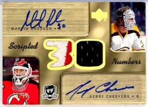 2005-06 The Cup Scripted Numbers #SNBC Brodeur / Cheevers JERSEY  AUTO /30