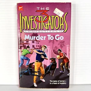 The 3 Investigators Crimebusters #2: Murder to Go Paperback Book Vintage 1989 - Foto 1 di 6