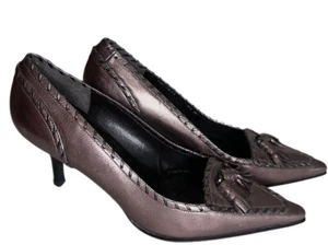 Orteil pointu en cuir de patten bronze Stewat Weitzman 2 pouces. Talons glands 8,5 Espagne - Photo 1/10