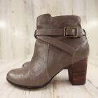 Cole Haan Grand OS Women&#39;s Mushroom Brown Leather Strap Ankle Boots Size 7