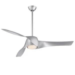Minka Aire Artemis 58" 3-Blade LED Smart Ceiling Fan in Silver Finish with Remot - Picture 1 of 2