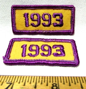 Vintage 1993 Tab Jacket 2 Patches Birth Year Reunion Anniversary Graduation - Picture 1 of 3