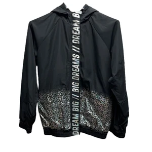 Ideology Girls Big Dreams Hoodie Jacket Black Kaleidoscope Print Zip M (10-12) - Picture 1 of 8