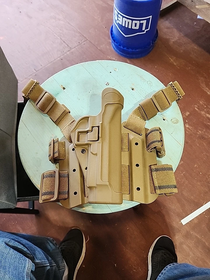 BLACKHAWK Rh Level 3 Tactical Holster Tan military certified - Image 1 of 3