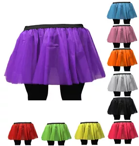 NEON UV TUTU SKIRT FOR 80s HEN FLO FANCY DRESS HALLOWEEN PARTY SIZE 8-14 & 16-26 - Picture 1 of 11