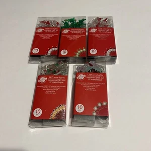 5 Packs Christmas String Lights 10 LED  3 Foot Battery Operated NIP - Picture 1 of 13
