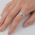Crown Claddagh Ring Solid Sterling Silver 925 Jewelry Face Height 9 Mm Size 6