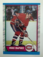 1989-90 Mike McPhee 84 OPC Montreal Canadiens O-Pee-Chee Hockey Card 226Z