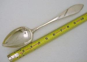 Large German POLAND Solid Silver Stuffing Spoon c1800 11" Hallmarked IN 13 Loth - Picture 1 of 7