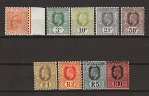CEYLON 1910/11 SG 292/300 MINT - Picture 1 of 2