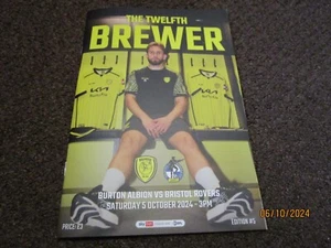 BURTON ALBION v BRISTOL ROVERS 2024/25 OCTOBER 5th MINT - SOLD OUT - Picture 1 of 1