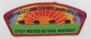 2001 Northeast Iowa Council Jamboree JSP Effigy Mounds Monumento Nazionale ROSSO Bdr - Foto 1 di 1