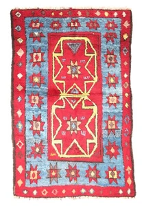 Tribal Vintage rug, Red color Rug,Hand knotted floor Rug,Turkish Decoratve rugs - Picture 1 of 12