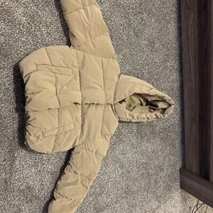 Zara Girls Rubberized Puffer Jacket Beige Size 10 - Picture 1 of 6