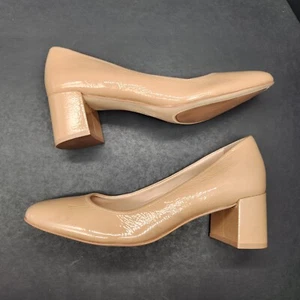 Naturalizer pumps 11 cream nude patent leather Rebecca low heel pastel new $130 - Picture 1 of 15