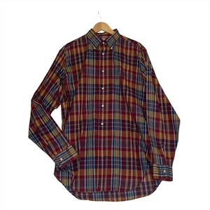 Vintage 70s McGregor Million Mile Scotset Button Up Plaid Shirt Men's Large Long - Picture 1 of 10