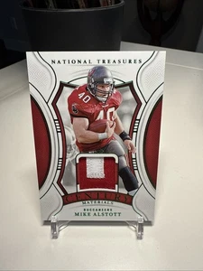 MIKE ALSTOTT - 2024 National Treasures Century Materials Jersey Patch 4/5 Bucs - Picture 1 of 2