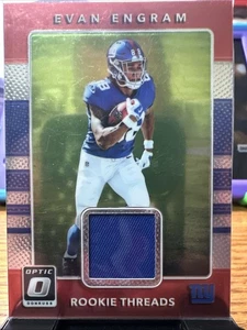 2017 Panini Donruss - Rookie Phenom Jerseys Evan Engram #10 Red (MEM, RC) - Picture 1 of 2