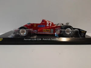 D01b DAMAGED 1/24 F1 Ferrari 126 C2B Tambay 1983 Centauria Atlas Panini Altaya - Foto 1 di 7