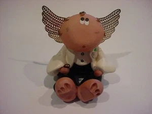 Figurina vintage guance angelo smoking/sposo Kirk's Kritters Russ 2001 spedizione gratuita - Foto 1 di 2