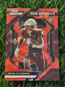 2024 Panini Prizm Draft Picks - Nuove reclute Keon Coleman #NR-KCN Red Ice Prizm - Foto 1 di 2