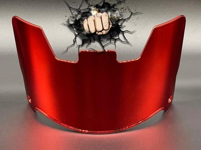 Réplica/velocidad/flexibilidad compatible con visera casco tamaño completo cromado UV rojo Foto 1 de 4