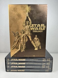 Star Wars Original Trilogy DVD Box Set GOLD 2004 New Hope ESB ROTJ Full Screen - Picture 1 of 18
