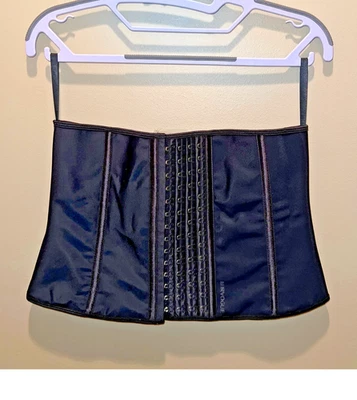 BurVogue, ajustador/corsé clásico de látex y algodón en negro, talla M Foto 1 de 4