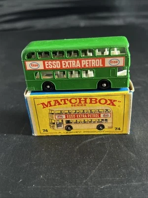 Vintage Lesney Matchbox Car Series #74 Daimler Bus Green Original Box NOS New - Image 1 of 4