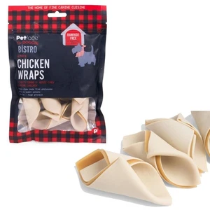 Patface Doggie Bistro Chicken Wrap Dog Treats 100g x10 | Rawhide Free Chews - Picture 1 of 5