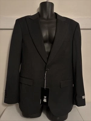 Stacy Adams One Button Dark Gray Suit Jacket, Size 40R - Image 1 of 4