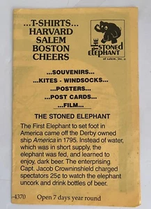 The Stoned Elephant Gift Shop Salem Mass Pamphlet 1990's - Picture 1 of 4
