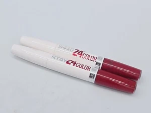 Maybelline Super Stay 24 Color Lipstick 035 Keep It Red Micro-Flex Tech. QTY:2 - Picture 1 of 4