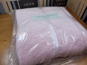Laura Ashley L260 x W240cm Carrie Bedspread, Blush RRP £231 - Picture 1 of 5