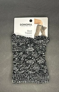 Sonoma Boot Topper 1 Pair Black & White - Picture 1 of 4