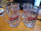 Coors Light Hard Plastic Beer Mugs With Liquid Built In For Freezing X4