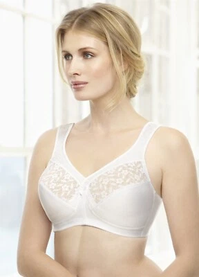 Glamorise Cotton & Lace No Wire Bra -50 C-H Cups - Image 1 of 3
