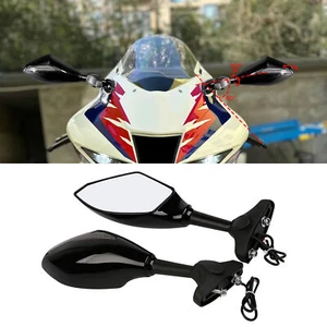 ABS Shell Rearview Mirrors LED Turn Signal Fit For Ducati 999 Triumph Daytona - Picture 1 of 13