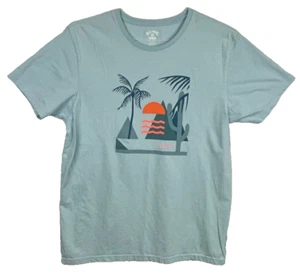 Camiseta para hombre Billabong ondulada con gráfico lavado azul claro talla mediana - Imagen 1 de 4