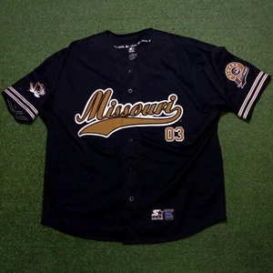 University of Missouri Tigers Baseball Jersey STARTER Stitched Mens Size XL - Picture 1 of 10