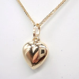 Pendente Cuore con collana catena laser in Oro giallo 18kt (750) - Foto 1 di 11